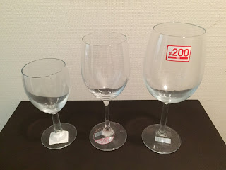 ダイソーで買ったワイングラス3種類