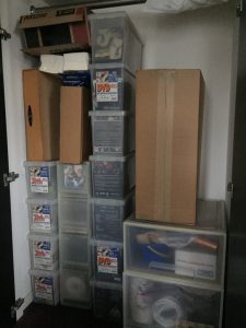 DVDいれと庫の7段重ね