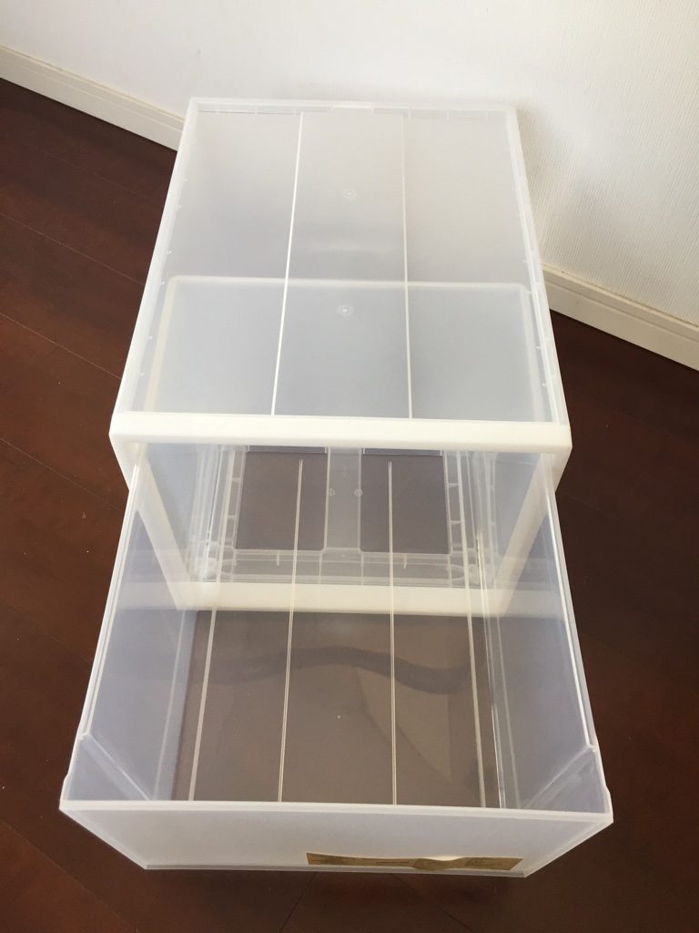 無印良品　ＰＰ収納ケース引出式　亜mジックの道着入れ