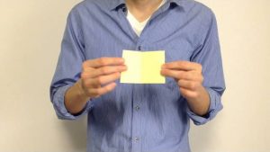 ポスト・イットが1000円札に変化